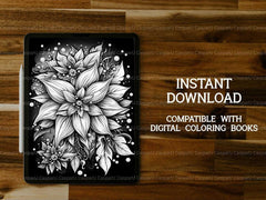 Christmas Flowers Coloring Books - CraftNest