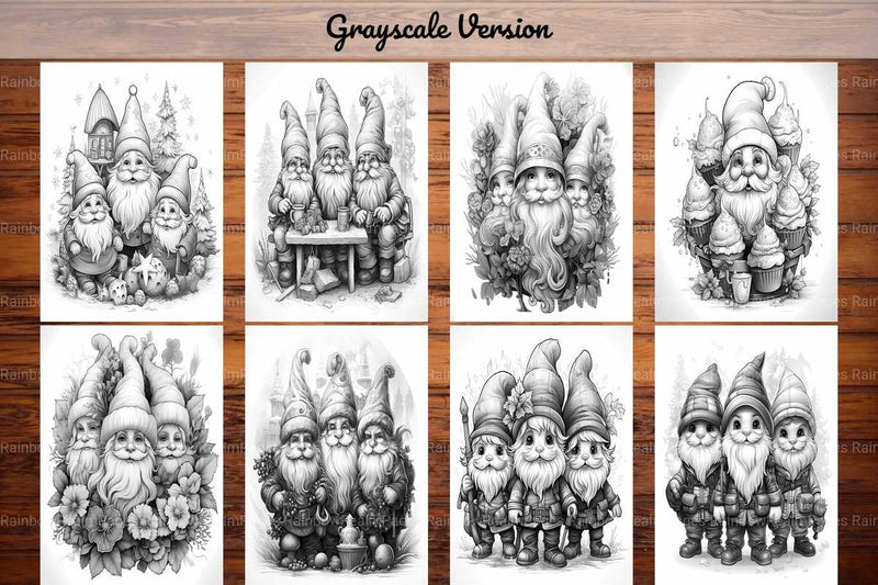 Christmas Gnomes Coloring Books - CraftNest