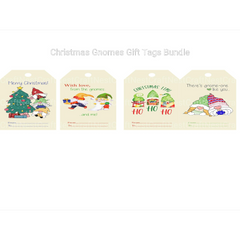 Christmas Gnomes Gift Tags SVG - CraftNest - Digital Crafting and Art