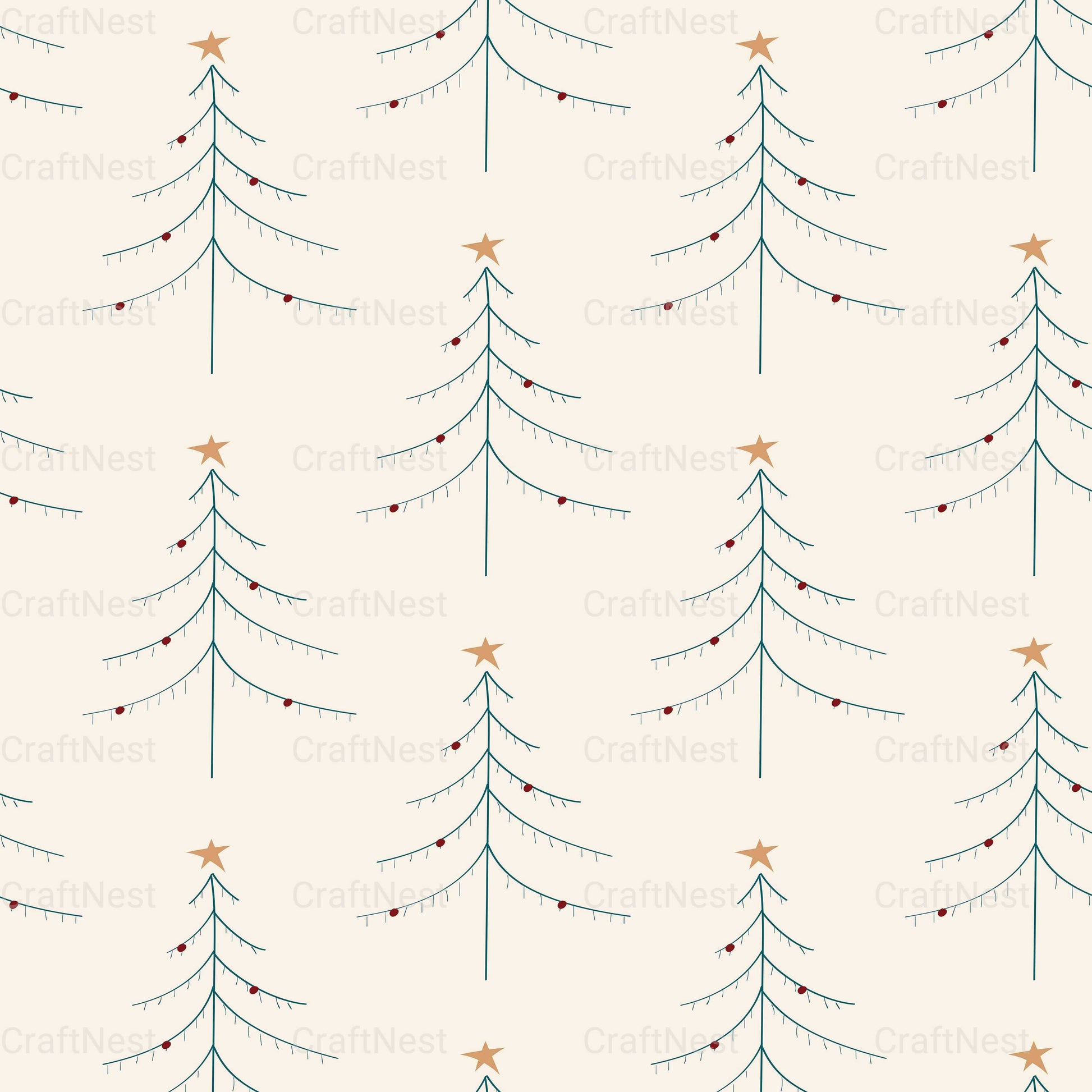 Christmas Nordic Seamless Digital Paper 1 - CraftNest - Digital Crafting and Art