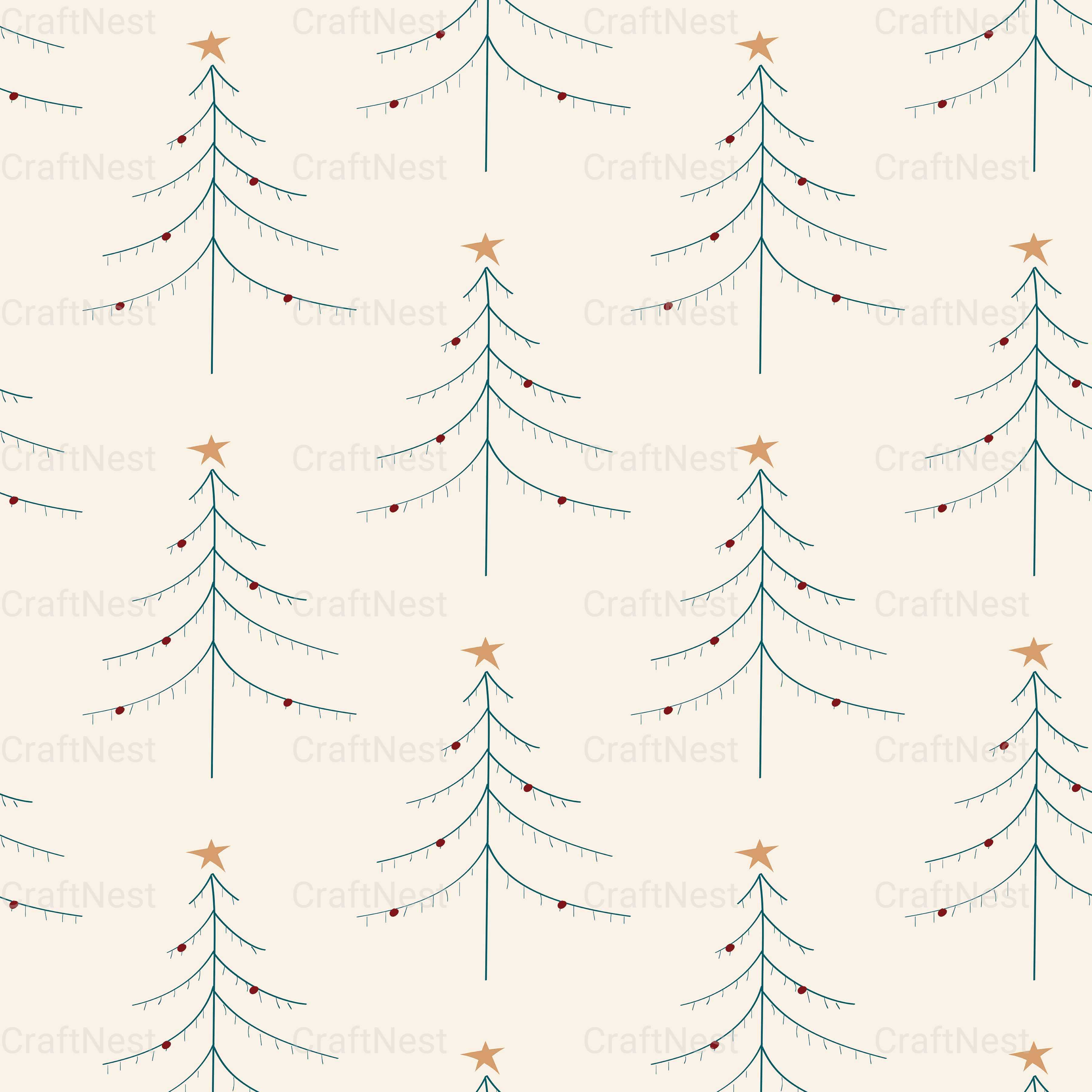 Christmas Nordic Seamless Digital Paper 1 - CraftNest - Digital Crafting and Art