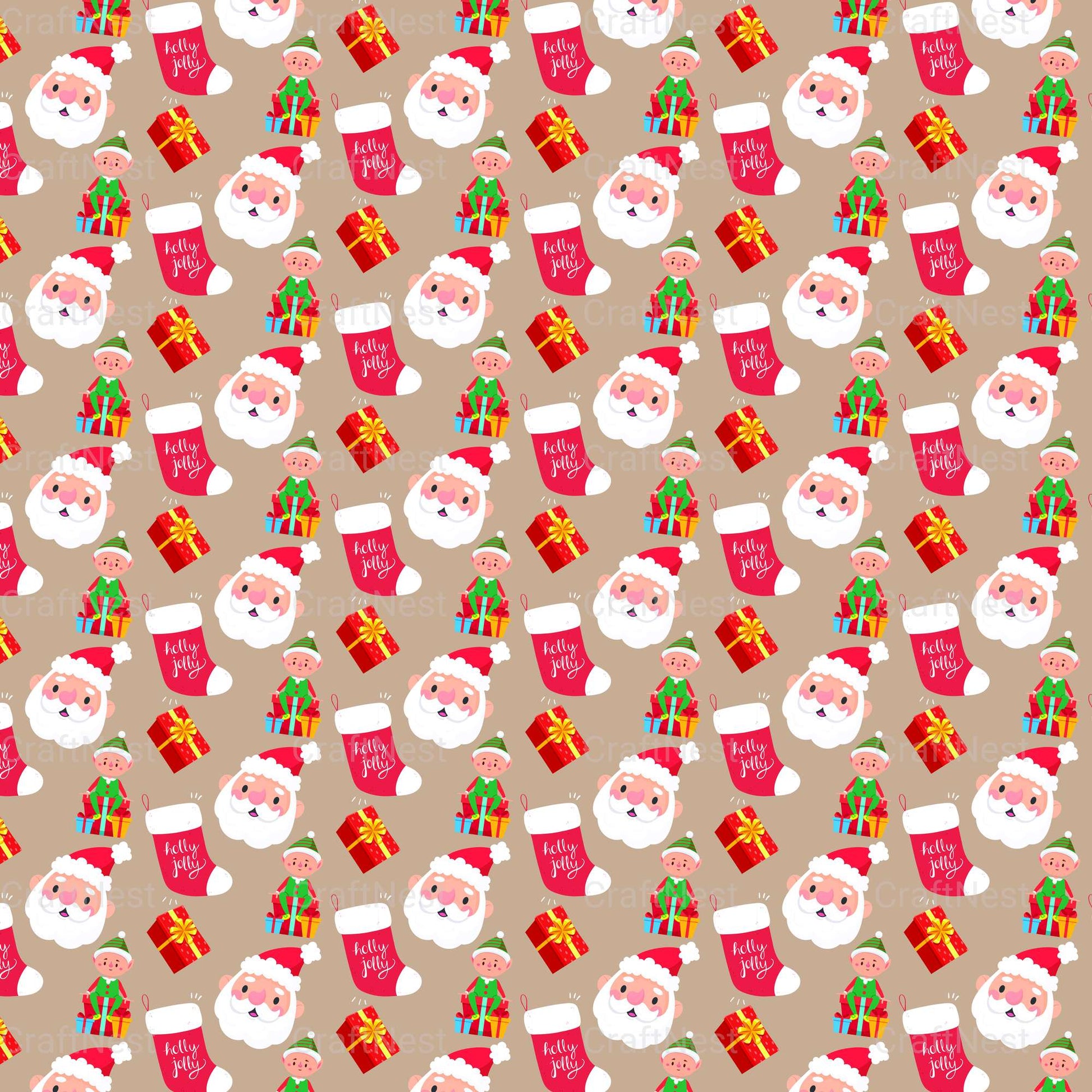Christmas Seamless Patterns 3 - CraftNest - Digital Crafting and Art