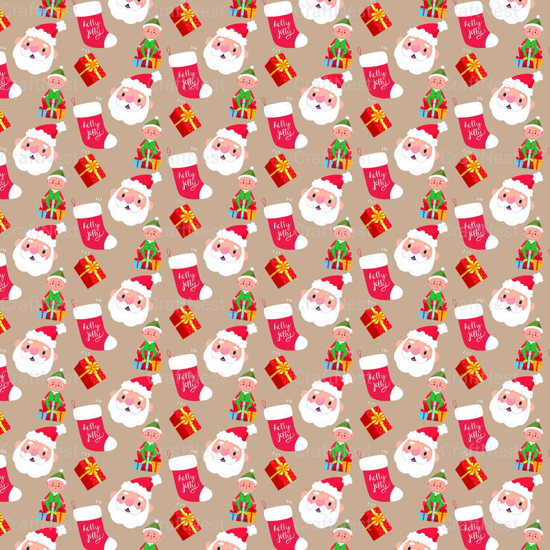 Christmas Seamless Patterns 3 - CraftNest - Digital Crafting and Art