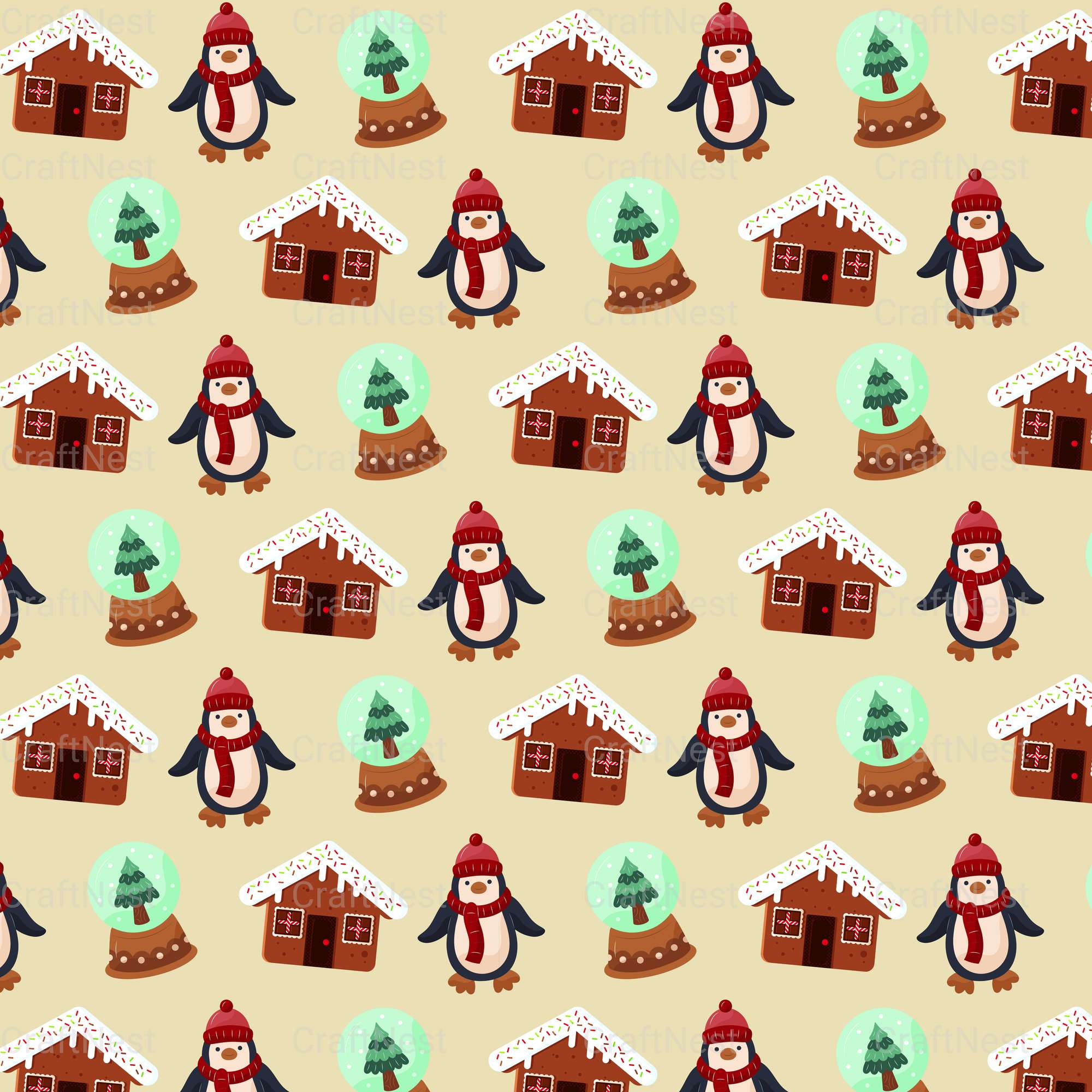 Cute Christmas Sublimation Patterns - CraftNest - Digital Crafting and Art