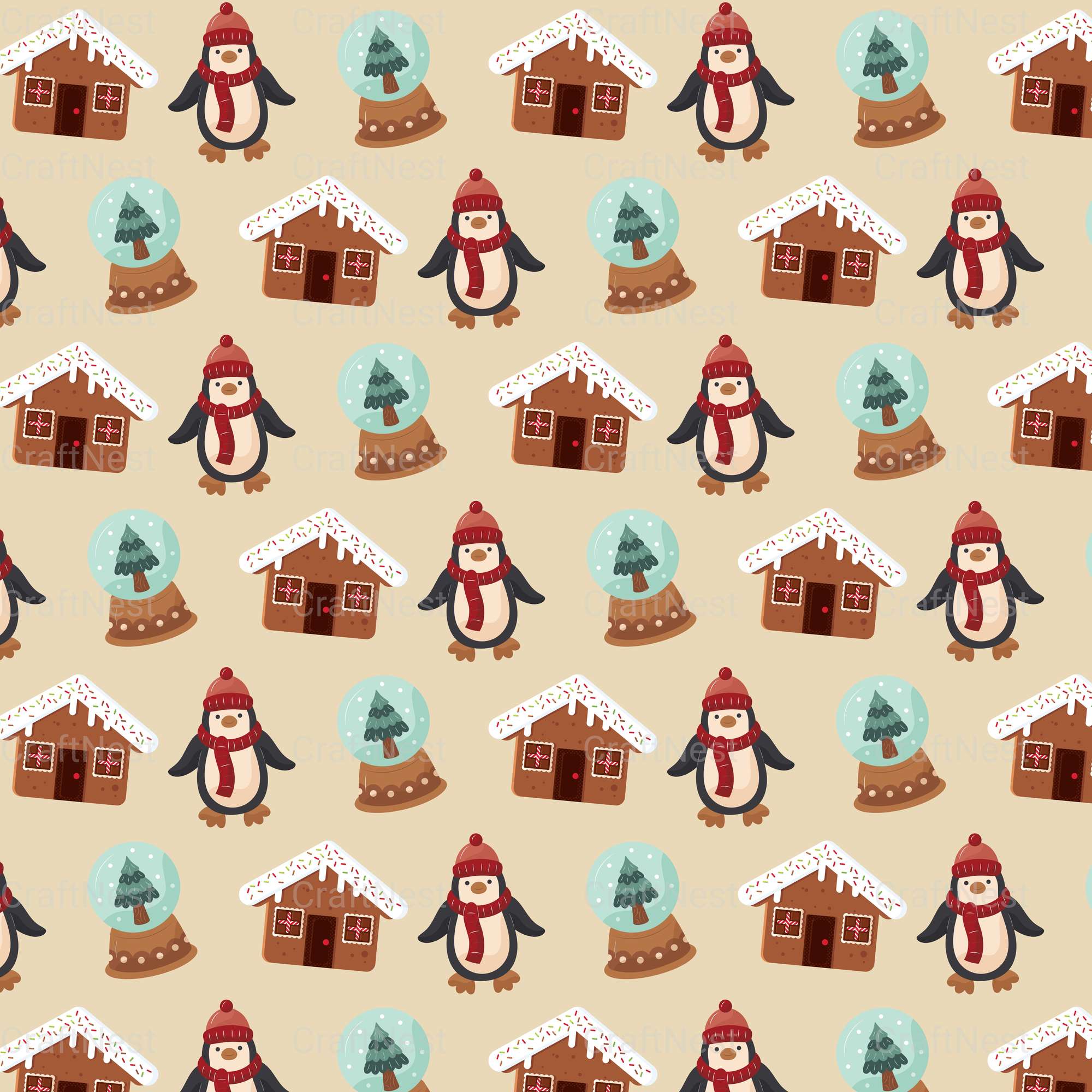 Cute Christmas Sublimation Patterns - CraftNest - Digital Crafting and Art