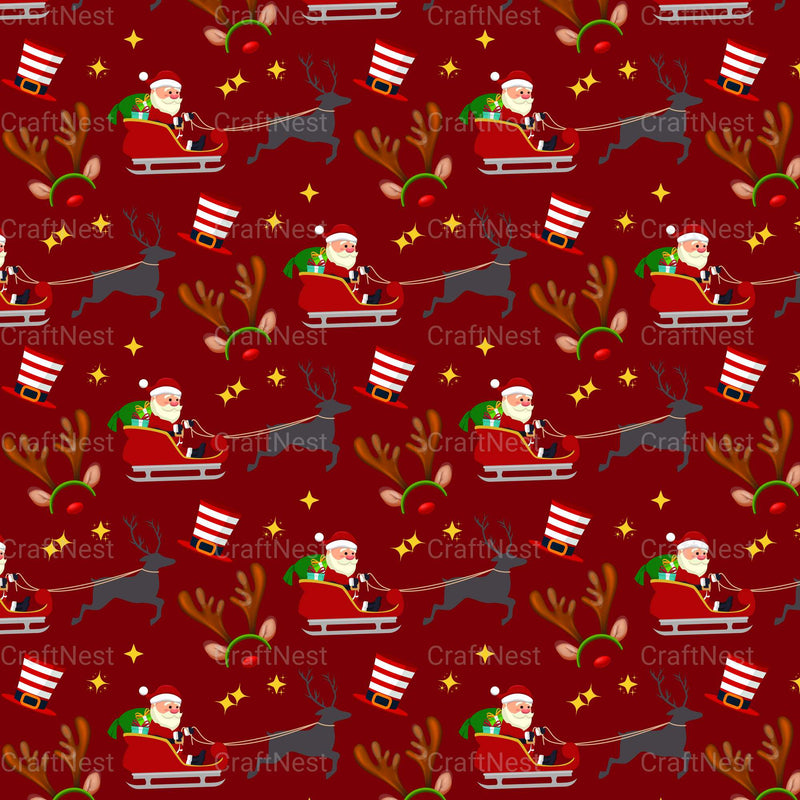 Christmas Seamless Patterns 3 - CraftNest - Digital Crafting and Art