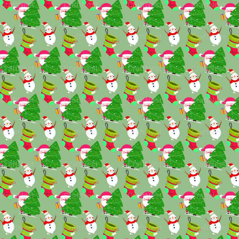 Christmas Seamless Patterns 3 - CraftNest - Digital Crafting and Art