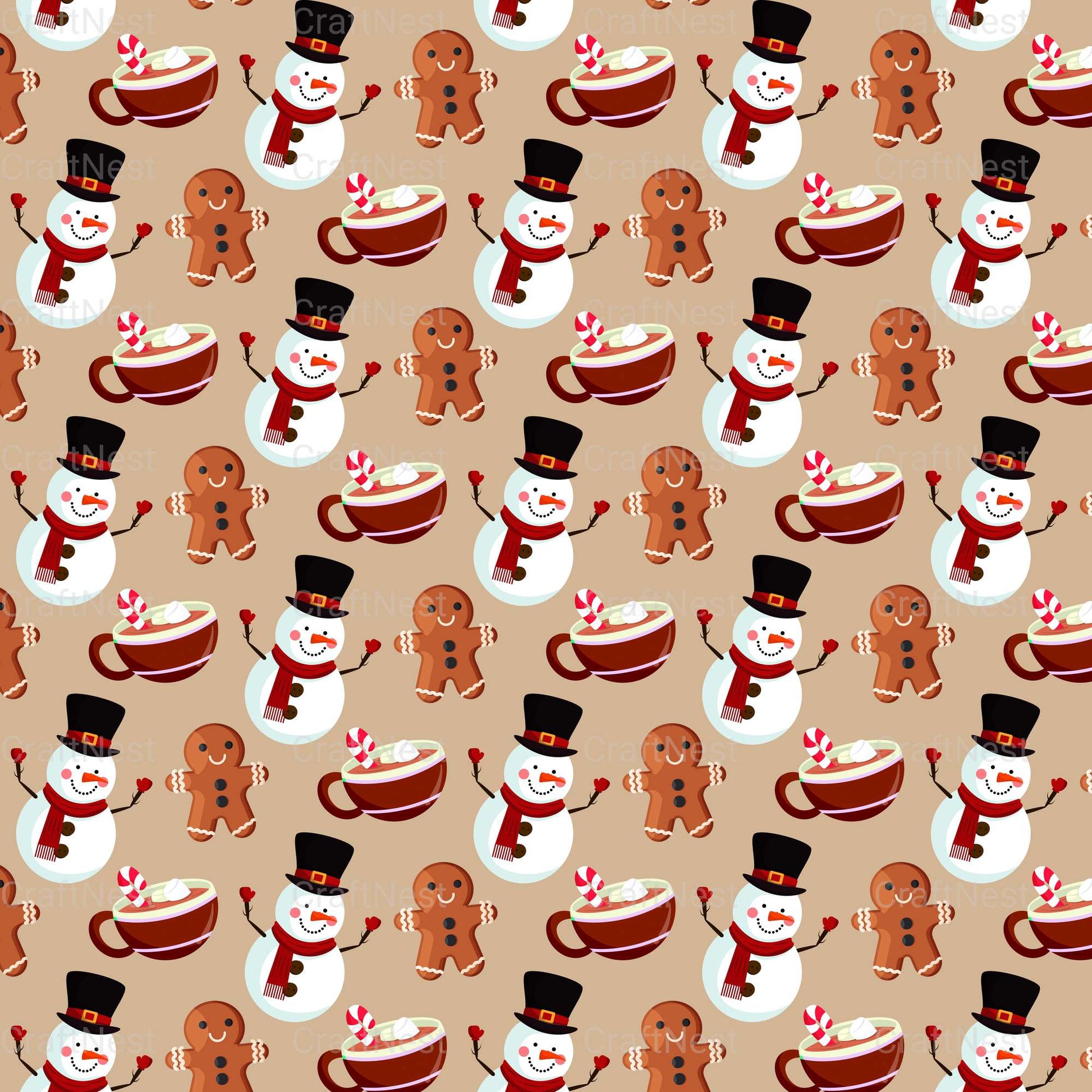 Cute Christmas Sublimation Patterns - CraftNest - Digital Crafting and Art