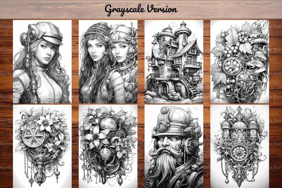 Christmas Steampunk Coloring Books - CraftNest