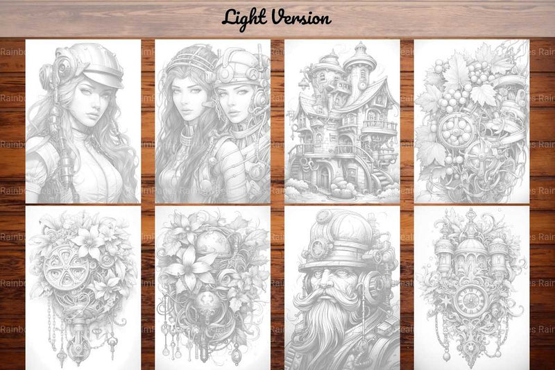 Christmas Steampunk Coloring Books - CraftNest