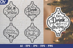 Christmas Arabesque Illustration Decal SVG Bundle 1 - CraftNest - Digital Crafting and Art
