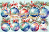 Christmas Single Ball Clipart Bundle for Xmas Tree