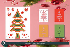 Christmas Layered Papercut Cards SVG Bundle 2 - CraftNest - Digital Crafting and Art