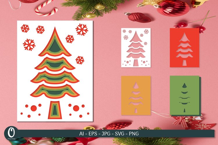 Christmas Layered Papercut Cards SVG Bundle 2 - CraftNest - Digital Crafting and Art