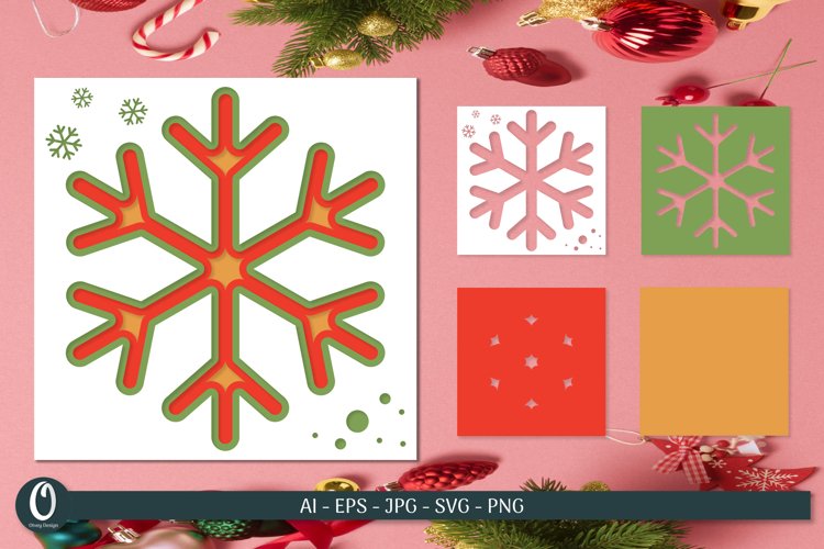 Christmas Layered Papercut Cards SVG Bundle - CraftNest - Digital Crafting and Art
