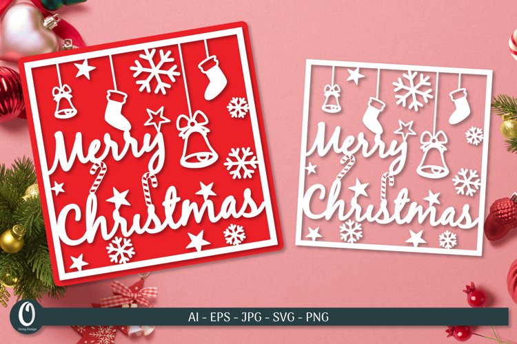 Christmas Paper Cut Cards SVG Bundle 2 - CraftNest - Digital Crafting and Art