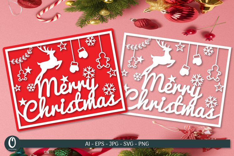 Christmas Paper Cut Cards SVG Bundle - CraftNest - Digital Crafting and Art