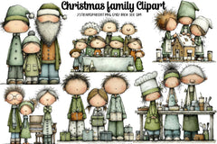 Christmas Family Clipart Bundle - CraftNest - Digital Crafting and Art