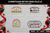 Christmas Retro Sign Decal Clipart Bundle