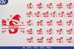 Christmas Split Alphabet SVG Bundle 1 - CraftNest - Digital Crafting and Art