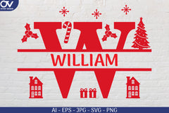 Christmas Split Alphabet SVG Bundle - CraftNest - Digital Crafting and Art