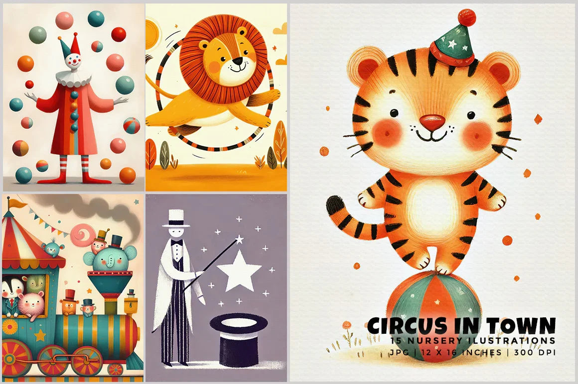 Circus in Town - Nursery - CraftNest - Digital Crafting and Art