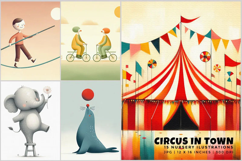 Circus in Town - Nursery - CraftNest - Digital Crafting and Art