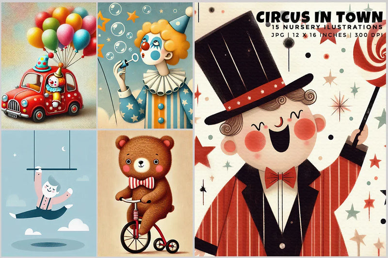 Circus in Town - Nursery - CraftNest - Digital Crafting and Art