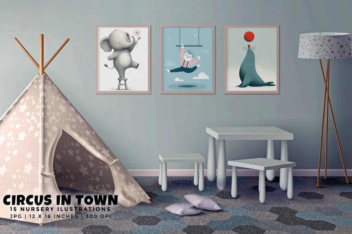 Circus in Town - Nursery - CraftNest - Digital Crafting and Art