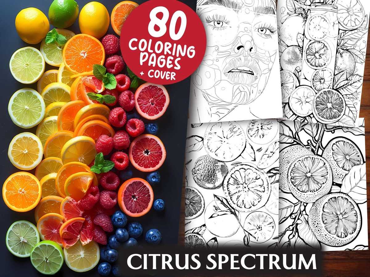 Citrus Spectrum Coloring Books - CraftNest - Digital Crafting and Art