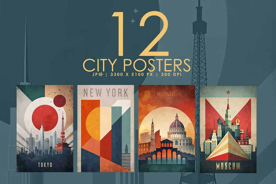 City Posters V01 - Wall Art