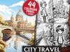 City Travel Coloring Books