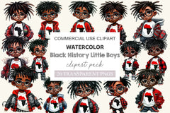 Black History Little Boys Clipart Bundle - CraftNest - Digital Crafting and Art