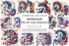 4th Of July Unicorn Clipart Bundle 3