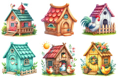 Cute Chicken Coop Clipart Bundle - CraftNest - Digital Crafting and Art