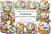 Easter Bunny In A Basket Clipart Bundle
