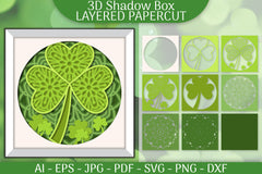 Clover St Patrick's Day 3D Shadowbox Papercut SVG Bundle - CraftNest - Digital Crafting and Art
