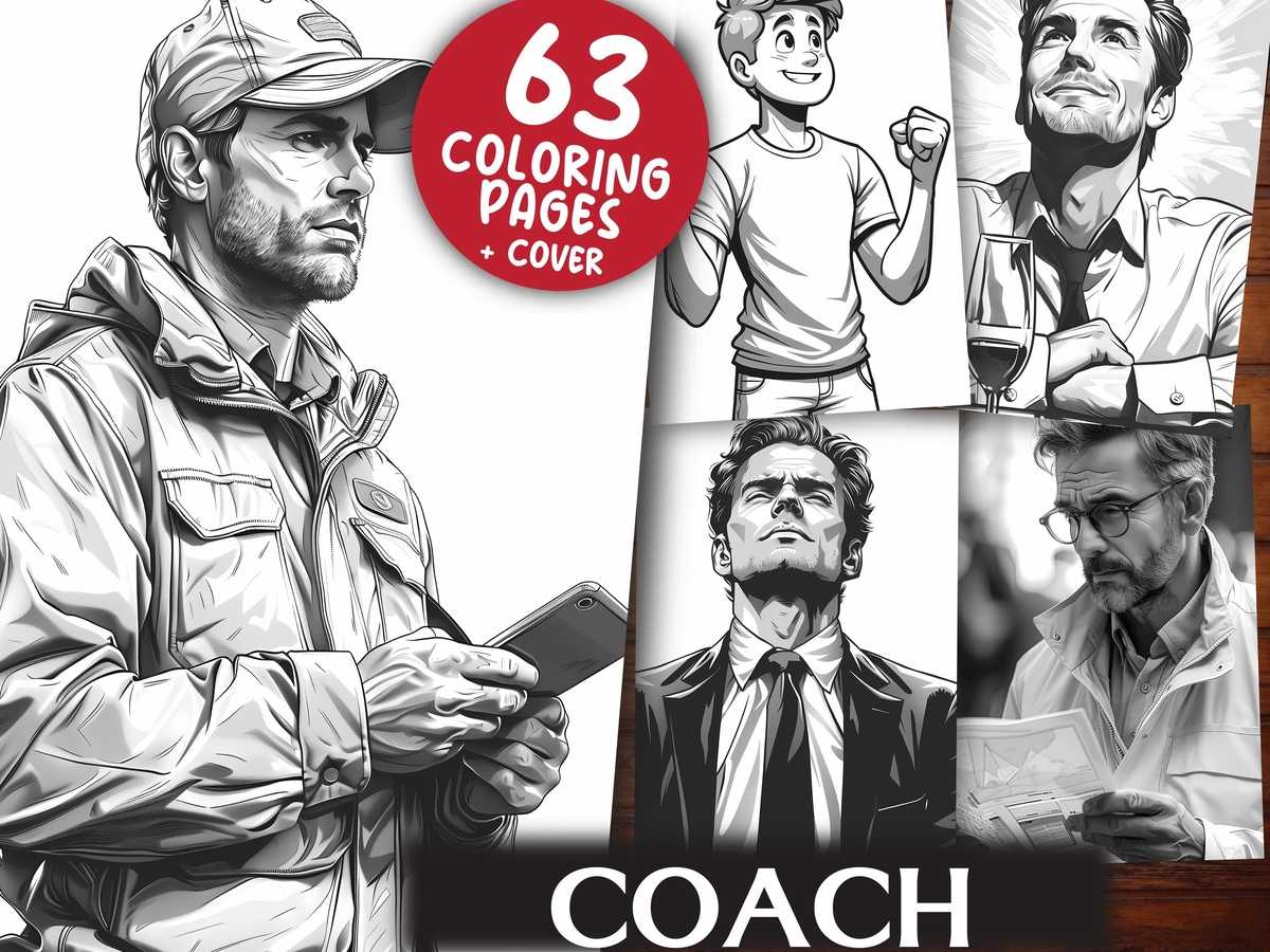 Coach Coloring Books - CraftNest - Digital Crafting and Art