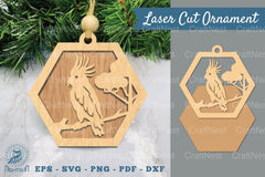 Cockatoo in Forest Laser Cut Ornament Clipart Bundle - CraftNest - Digital Crafting and Art
