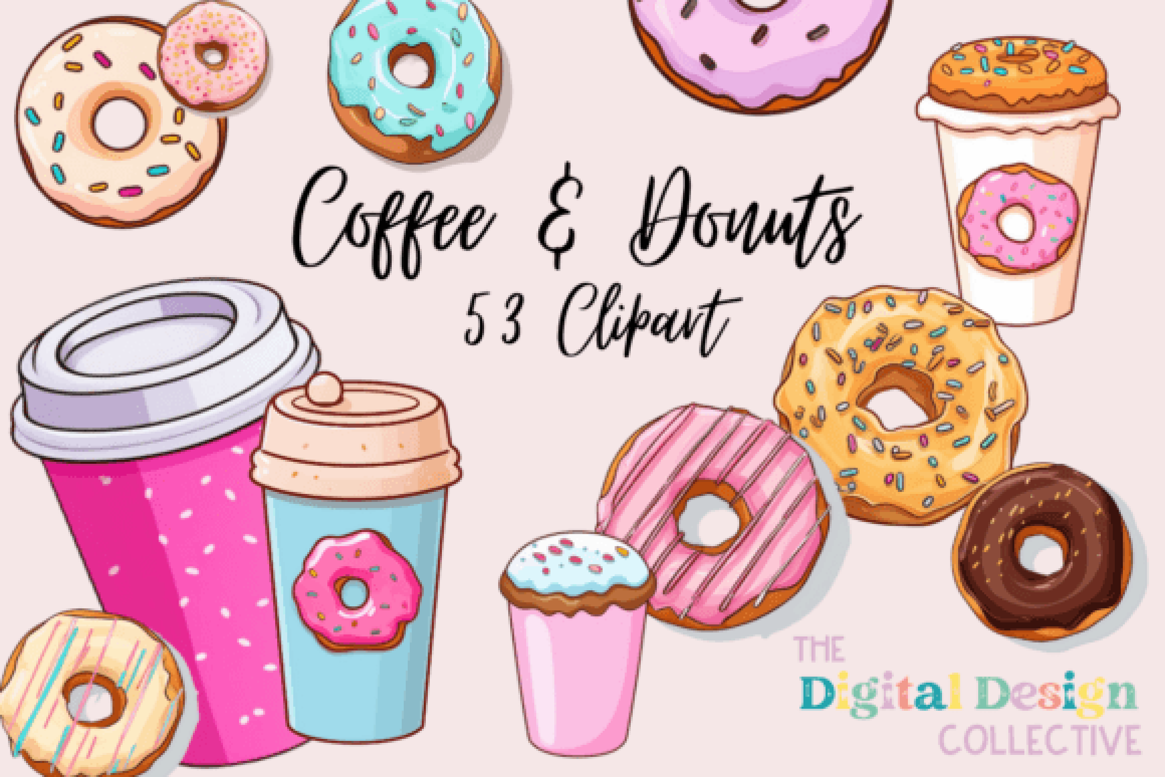 Creative Coffee & Donuts Graphics Bundle