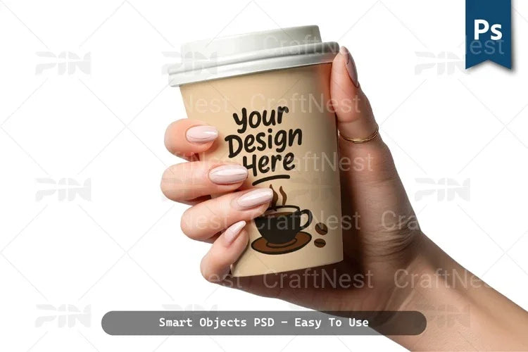 Realistic Coffee Cup Mockup Template - CraftNest - Digital Crafting and Art