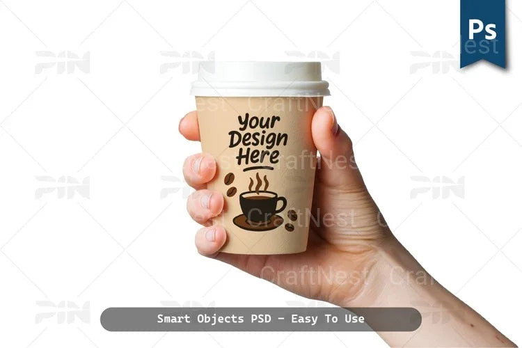 Realistic Coffee Cup Mockup Template - CraftNest - Digital Crafting and Art