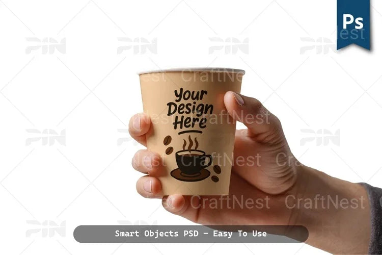 Coffee Cup Mockup Realistic - CraftNest - Digital Crafting and Art