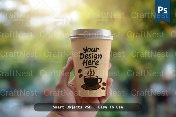 Realistic Coffee Cup Mockup Template - CraftNest - Digital Crafting and Art