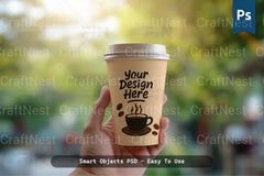 Realistic Coffee Cup Mockup Template - CraftNest - Digital Crafting and Art