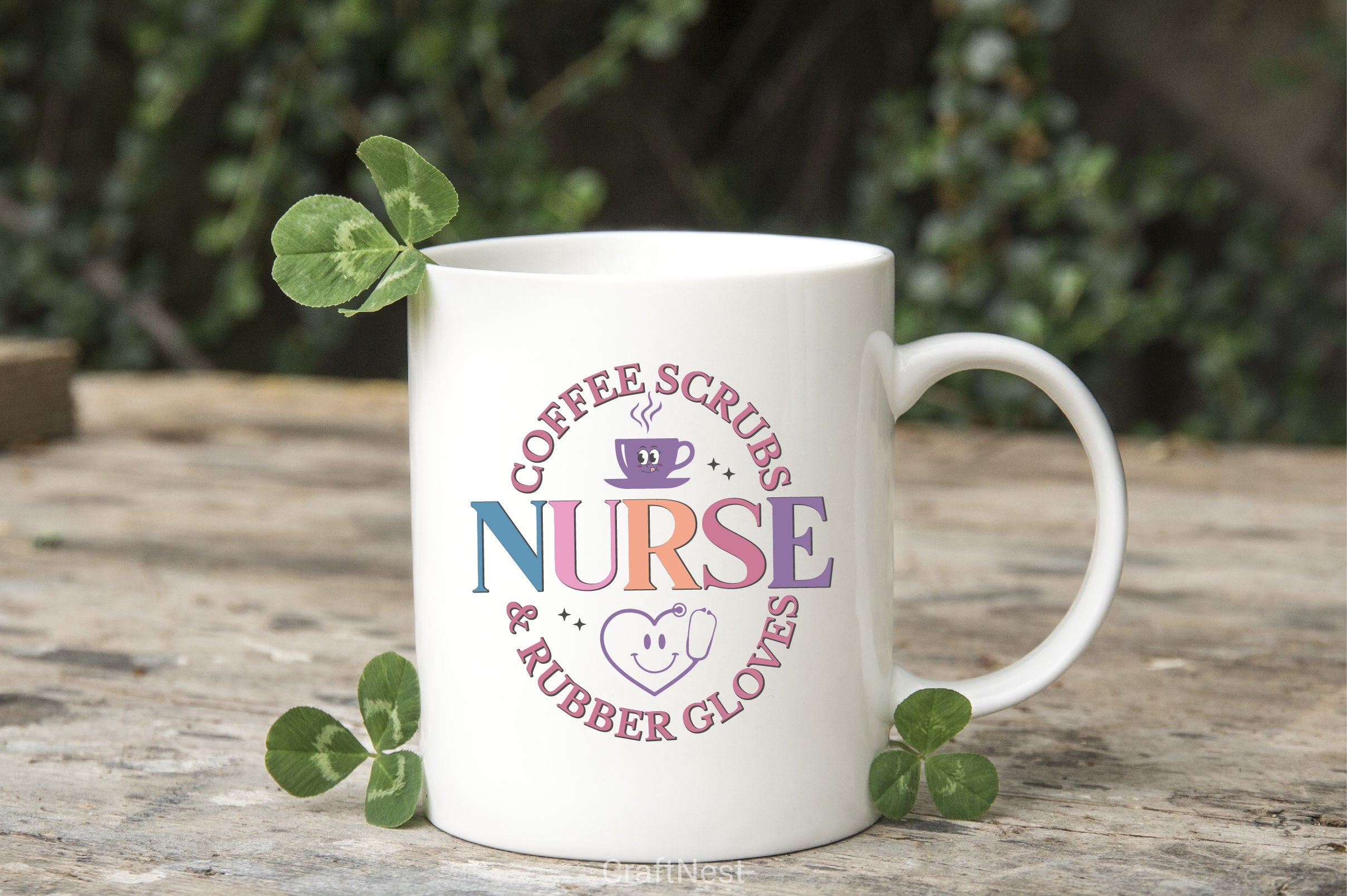 Coffee Scrubs Nurse & Rubber Gloves SVG Bundle - CraftNest - Digital Crafting and Art