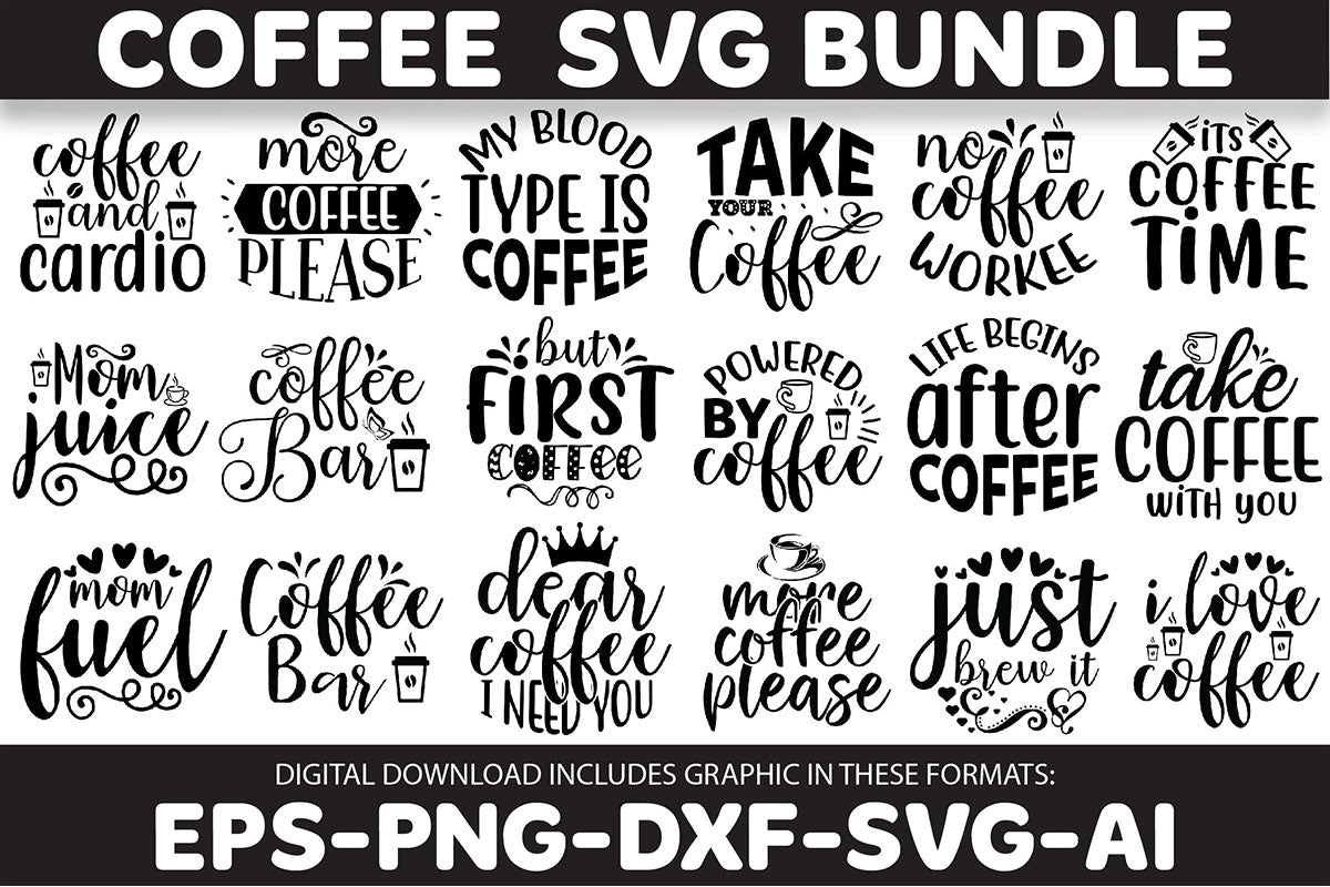 Coffee SVG Design SVG Bundle - CraftNest - Digital Crafting and Art