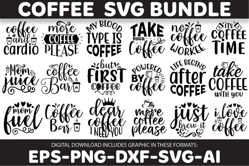 Coffee SVG Design SVG Bundle - CraftNest - Digital Crafting and Art