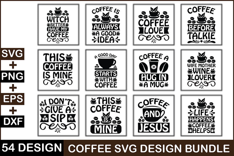 Coffee SVG Bundle 9 - CraftNest - Digital Crafting and Art