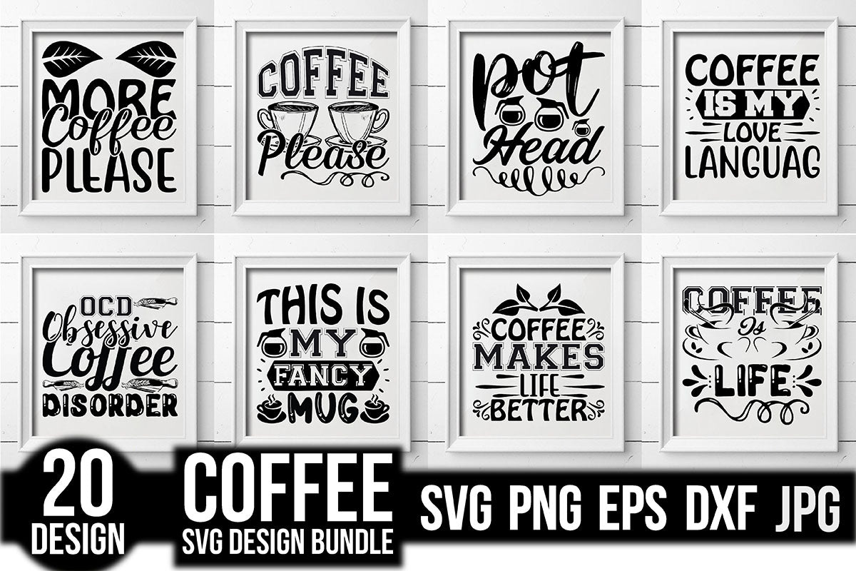 Coffee SVG Bundle 11 - CraftNest - Digital Crafting and Art